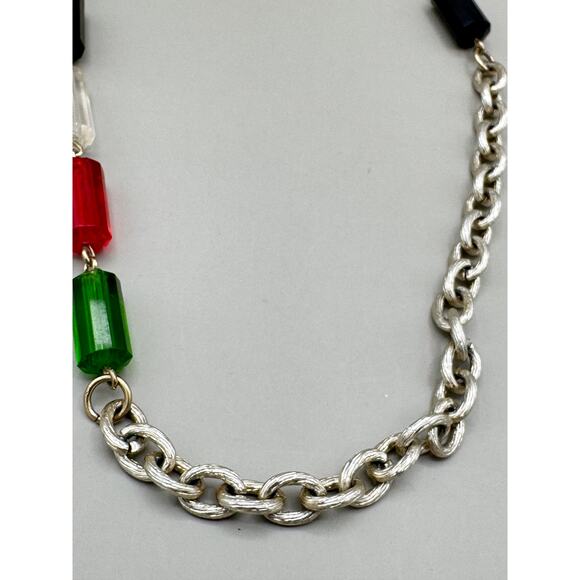 Vintage Sarah Coventry Retro Lucite Bead Silver Tone Necklace & Bracelet Set - Picture 6 of 11